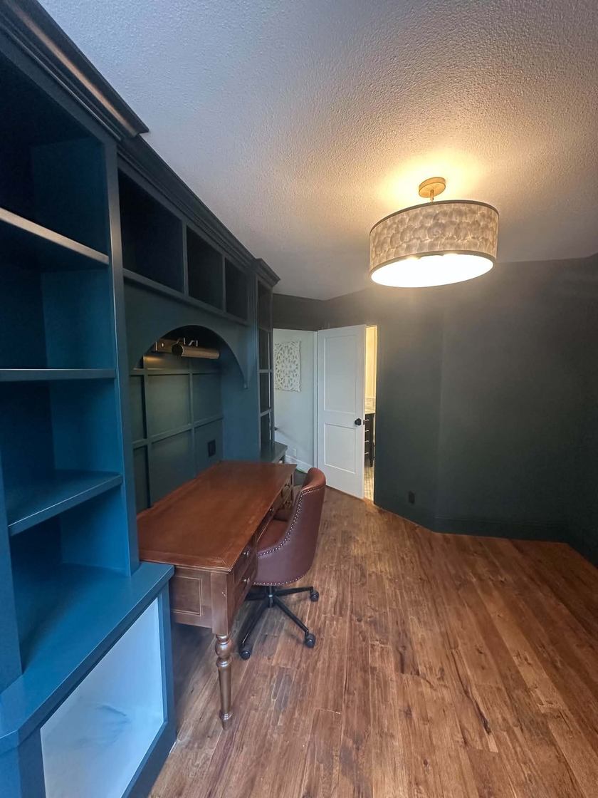 Built-in shelving · office nook — cabinetry by Kovo's Karpentry in Boise, Idaho