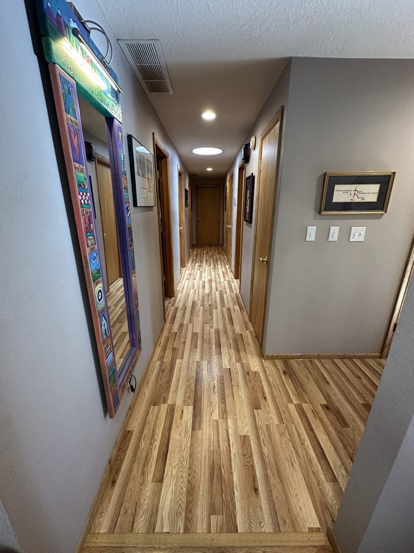 Multi-tone hardwood hallway — flooring by Kovo's Karpentry in Boise, Idaho