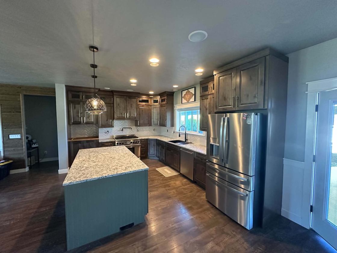 Open-concept kitchen remodel by Kovo's Karpentry in Boise, Idaho