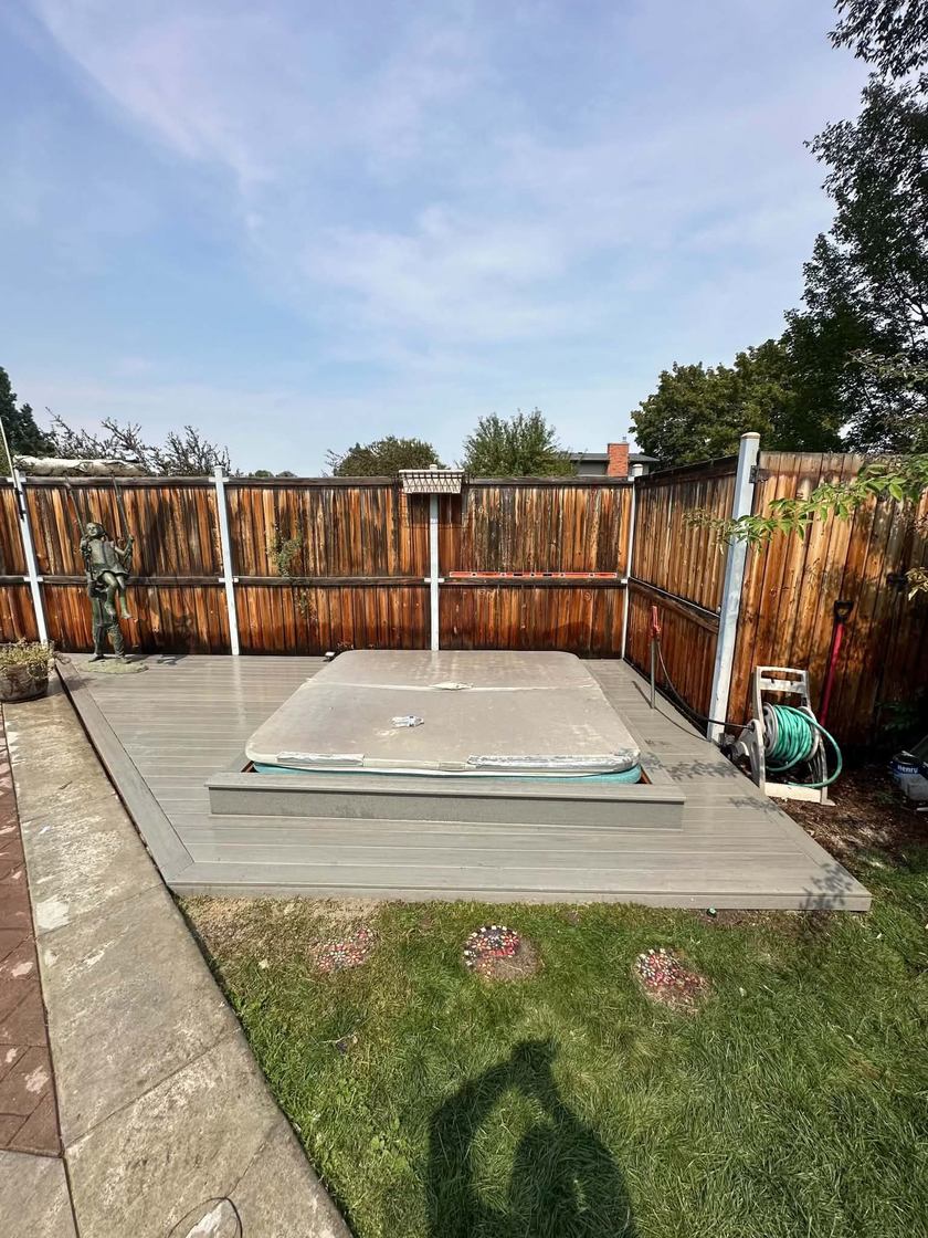 Backyard · paver patio & spa